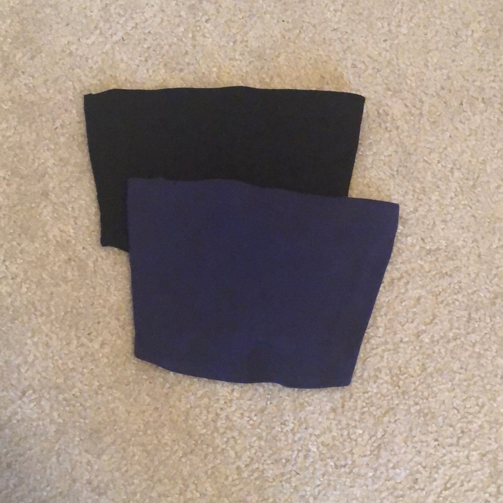 Black and navy H&M tube tops